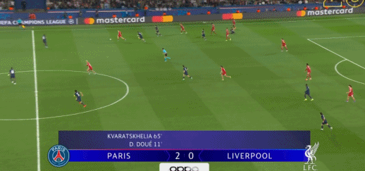 欧冠14决赛首回合巴黎圣日耳曼2-0利物浦 杜埃克