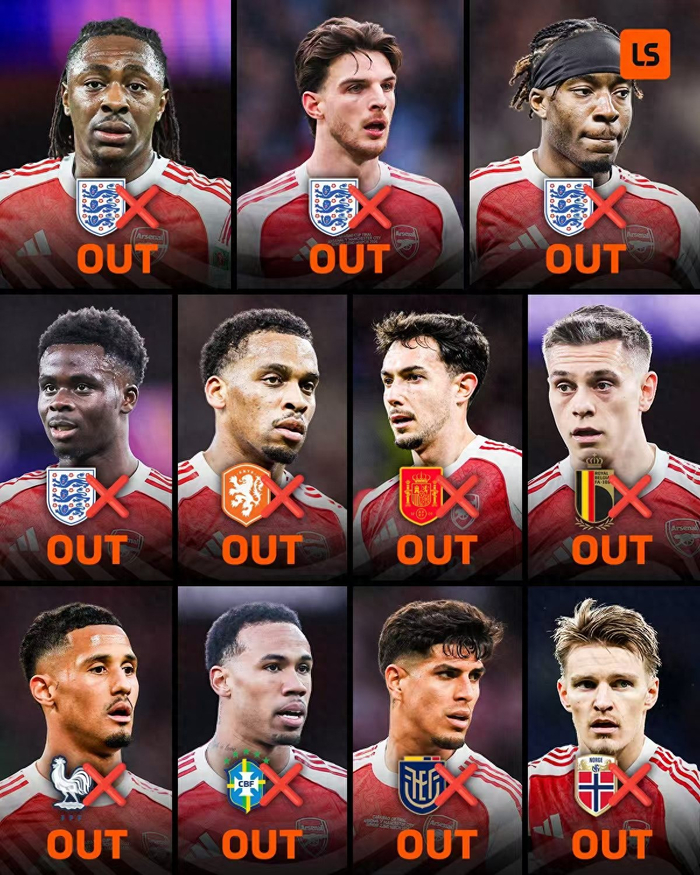 阿森纳10大主力伤退 四线争冠遭遇重创